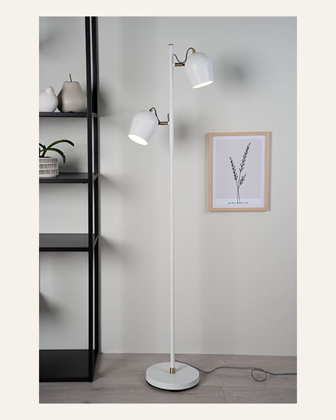 Gulvlampe hvit - 158,3 cm hvit - 1