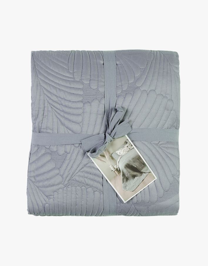 Sengeteppe gråblå - 240x240 cm gråblå - 1