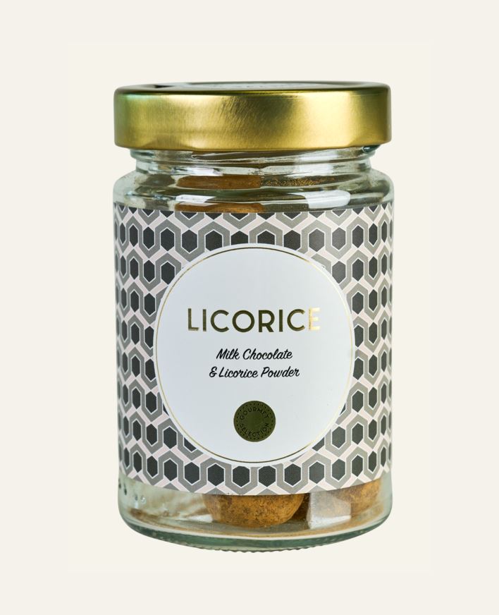 M/melkesjokolade og lakrispulver brun - 170 g brun - 1