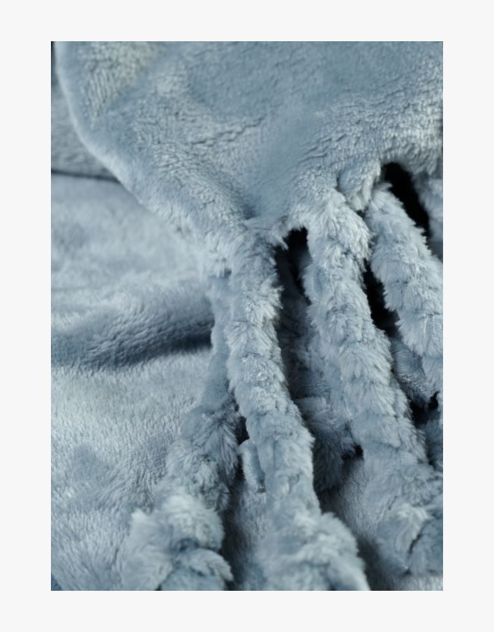 Fleecepledd gråblå - 130x170 cm gråblå - 1