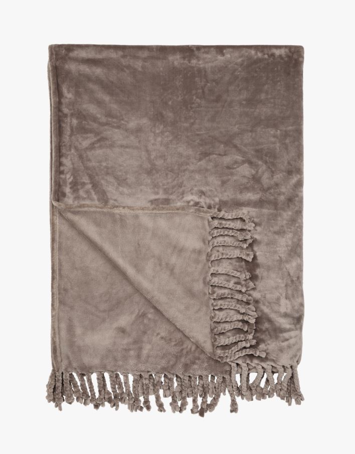 Fleecepledd grå - 130x170 cm grå - 1