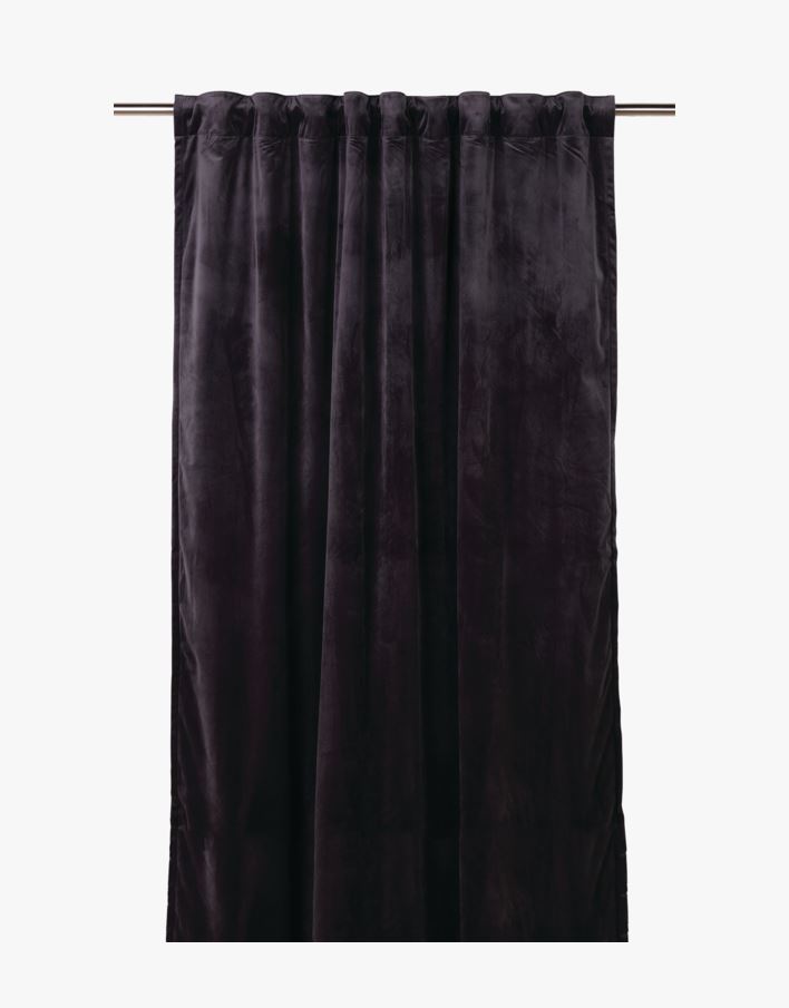 Mali velour gardin mørk grå  - 135x300 cm mørk grå - 1