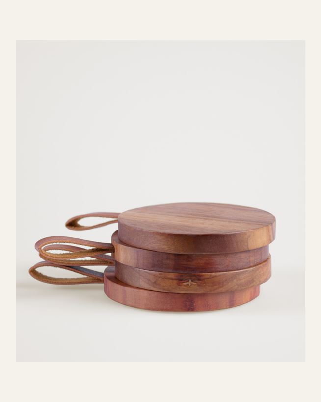 Drikkebrikke natur - ø 10 cm natur - 1