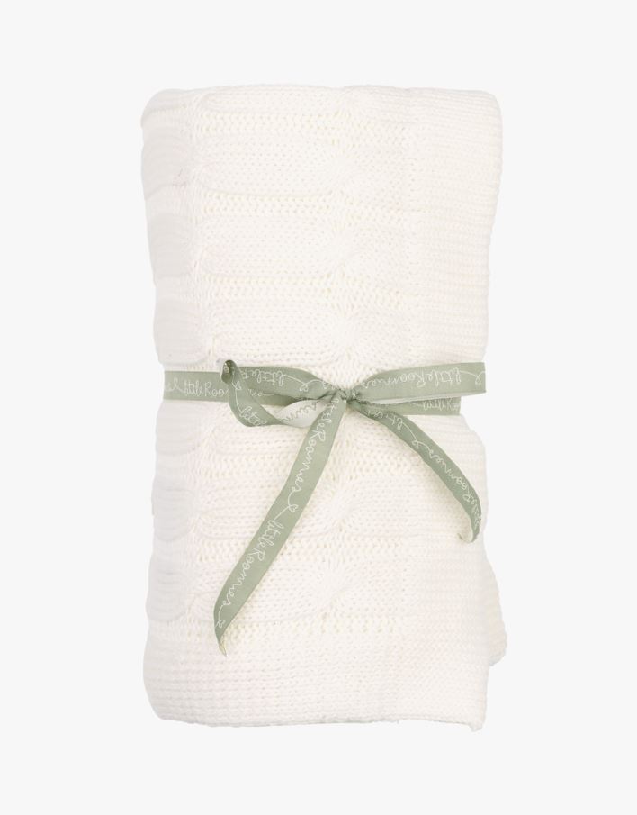 Knitted blanket offwhite - 80x100 cm offwhite - 1