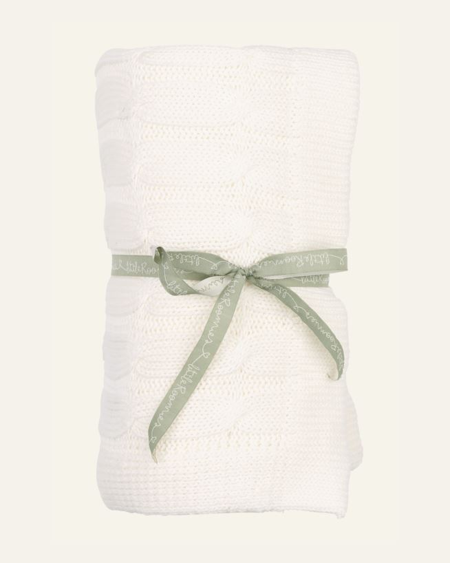 Knitted blanket offwhite - 80x100 cm offwhite - 1