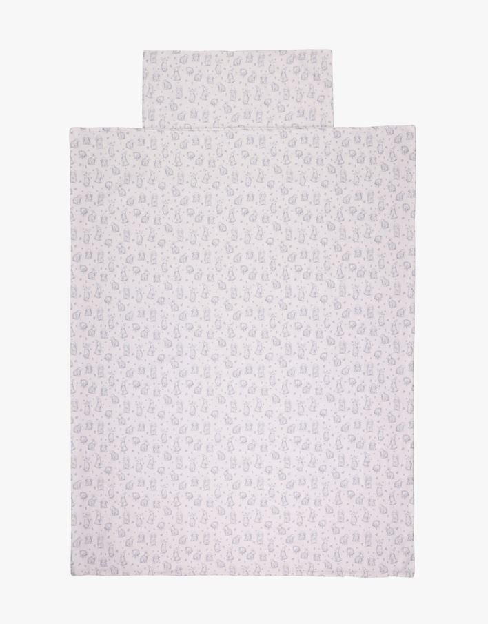 Flanell sengesett blå - 65x80 cm blå - 1