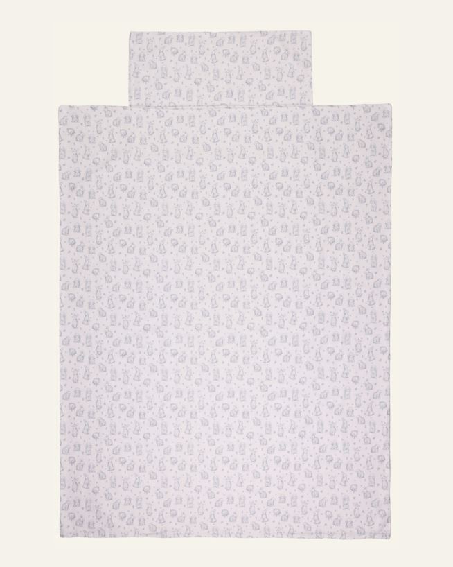 Flanell sengesett blå - 80x100 cm blå - 1