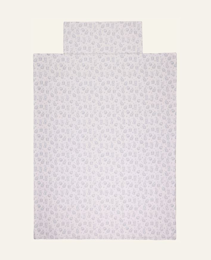 Flanell sengesett blå - 80x100 cm blå - 1