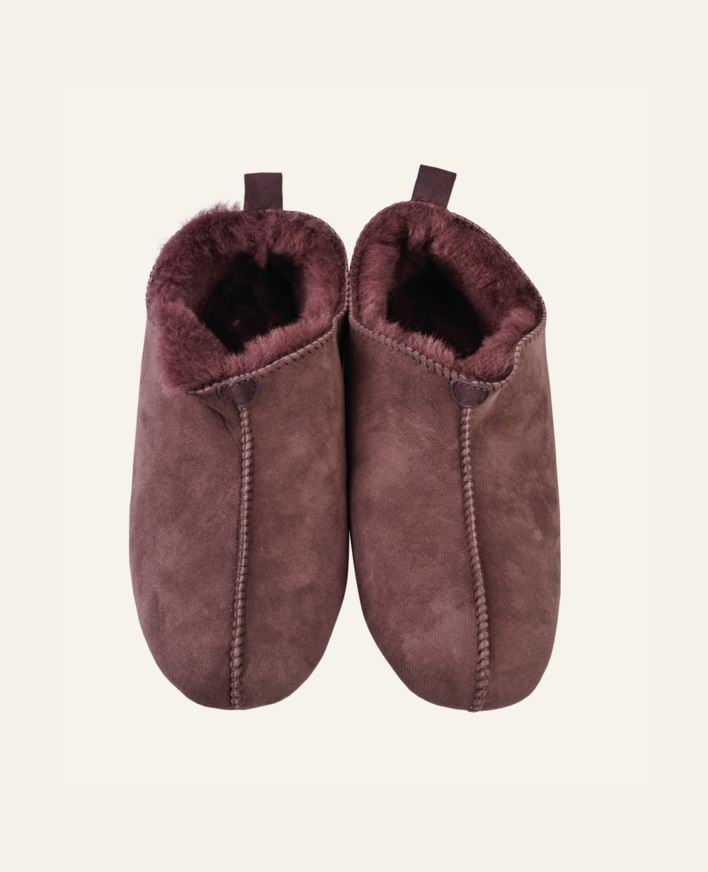 Skinntøfler burgunder - 37 burgunder - 1