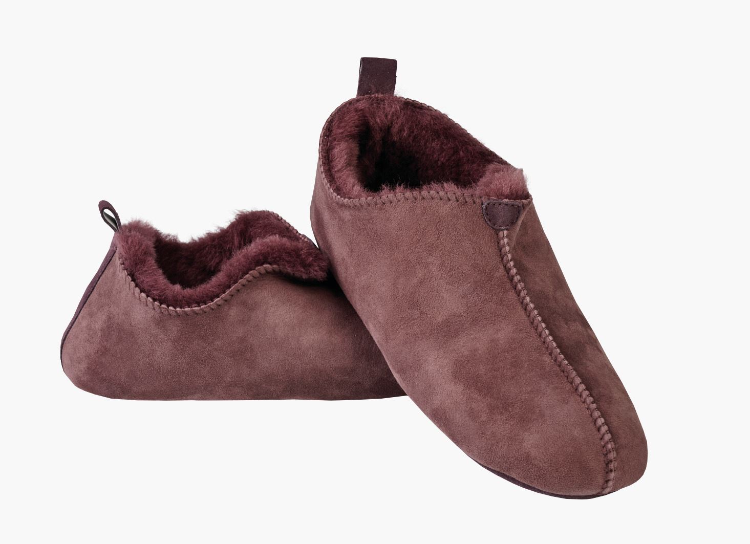 Skinntøfler burgunder - 3