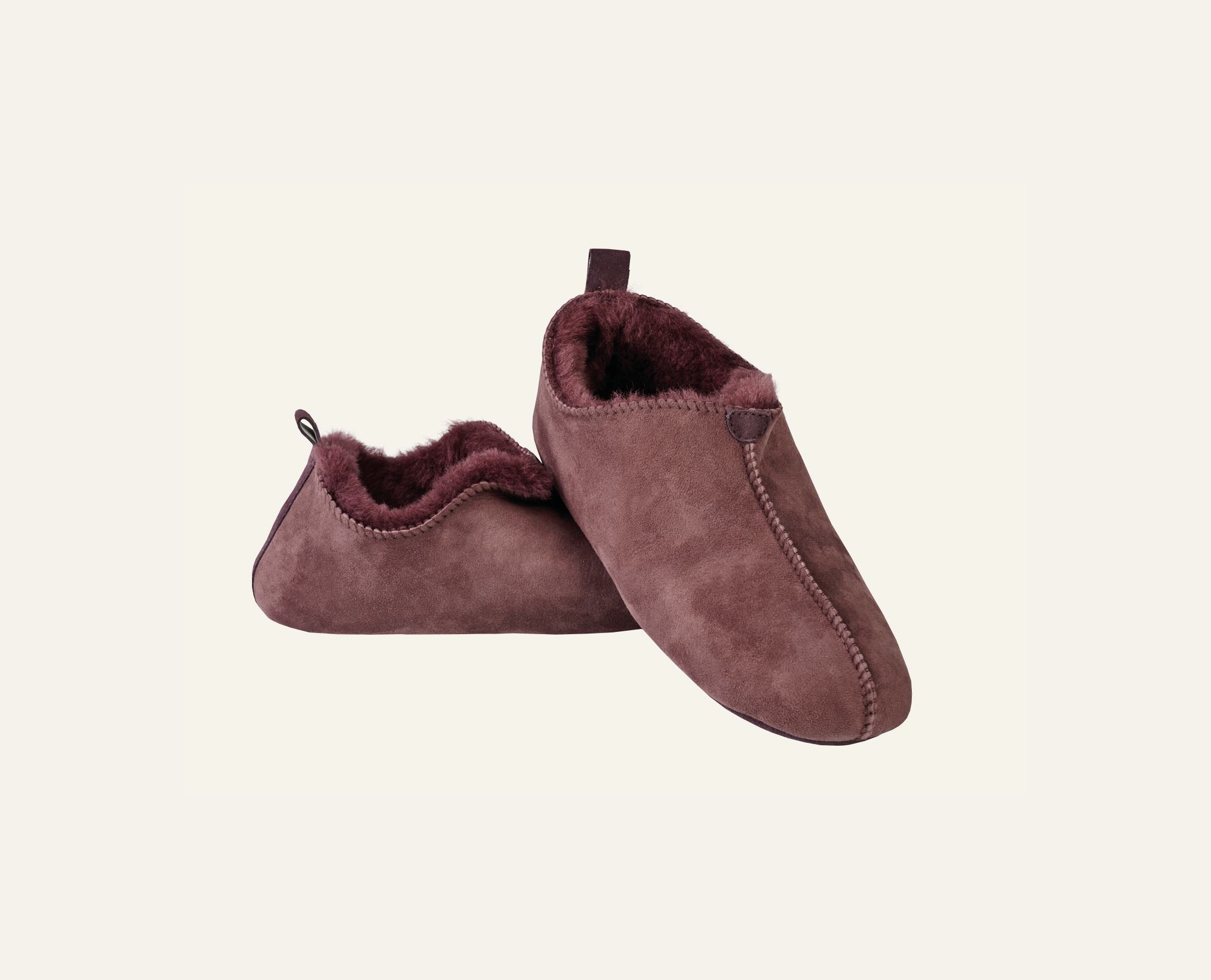 Skinntøfler burgunder - 3