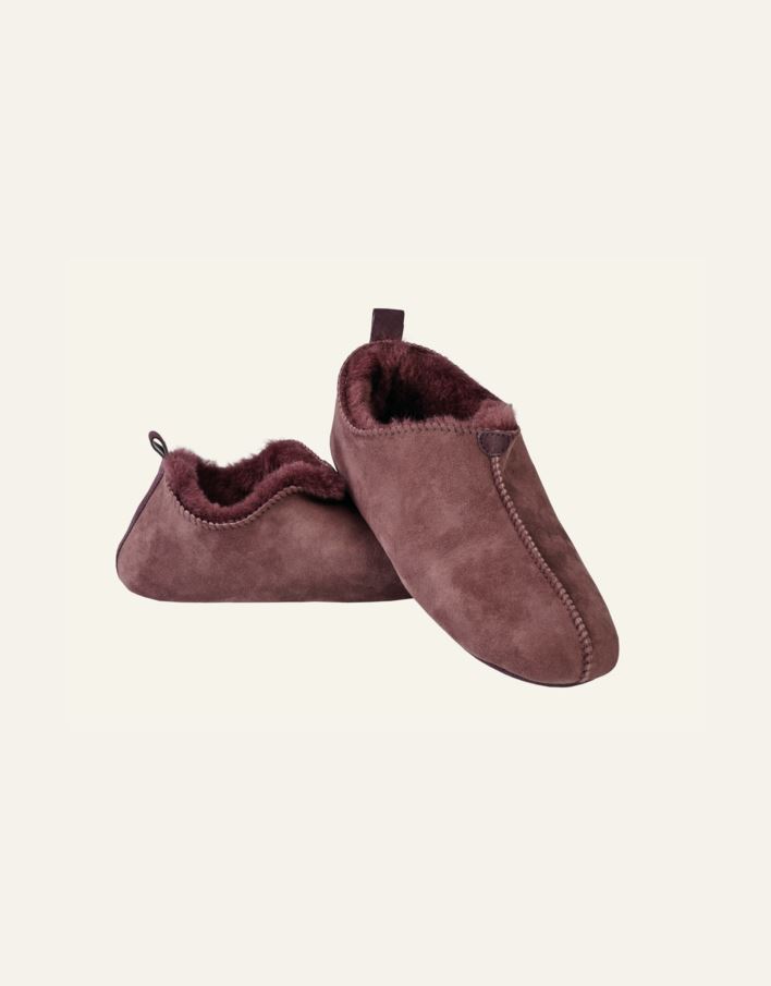 Skinntøfler burgunder - 3