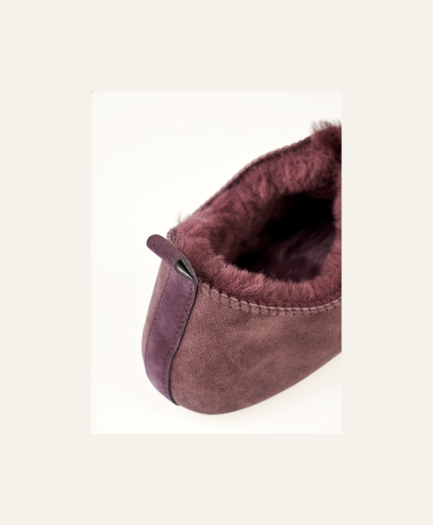 Skinntøfler burgunder - 2