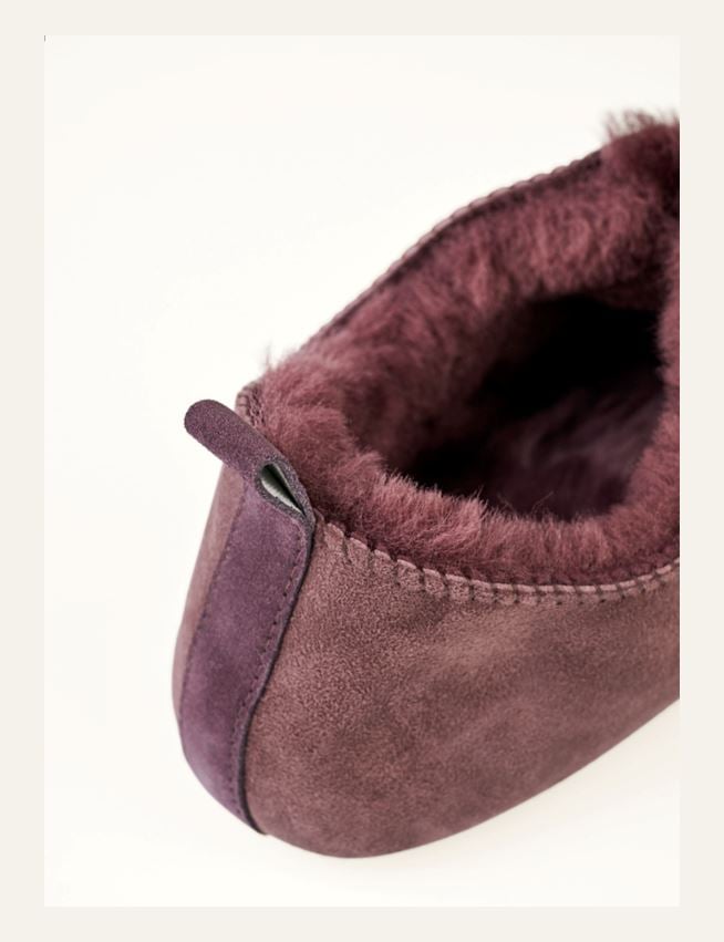 Skinntøfler burgunder - 2