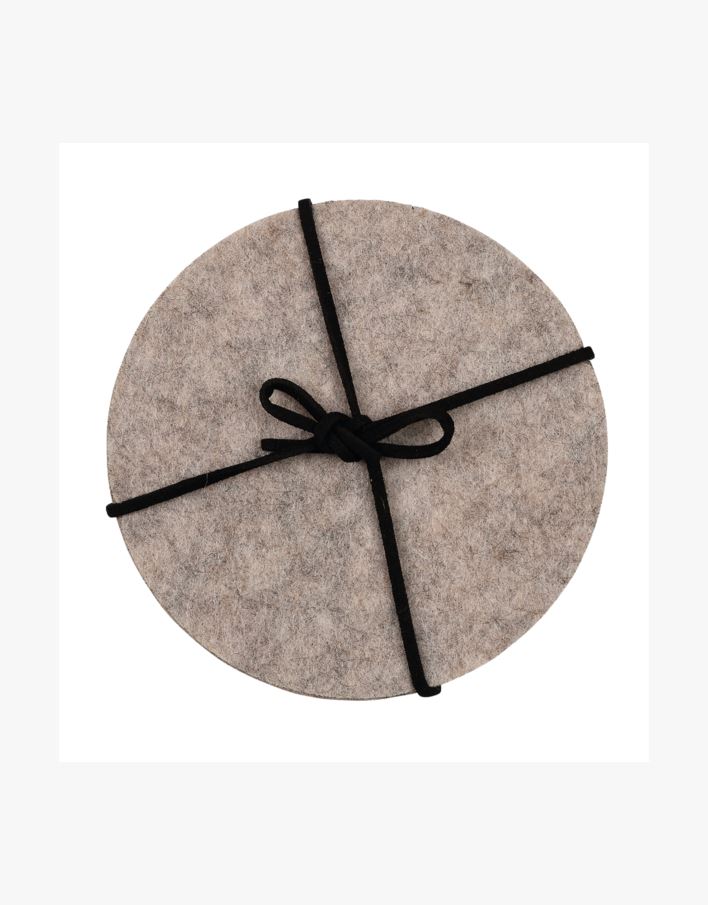 4 pk drikkebrikke beige - ø 10 cm beige - 1