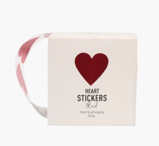 Kid Red Heart Klistrelapper Rød ø3 cm