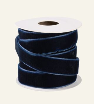 Kid Velvet Gavebånd Blå 1,6cm x 3 m