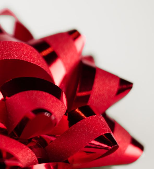 Rosett rød - ø10 cm rød - 1