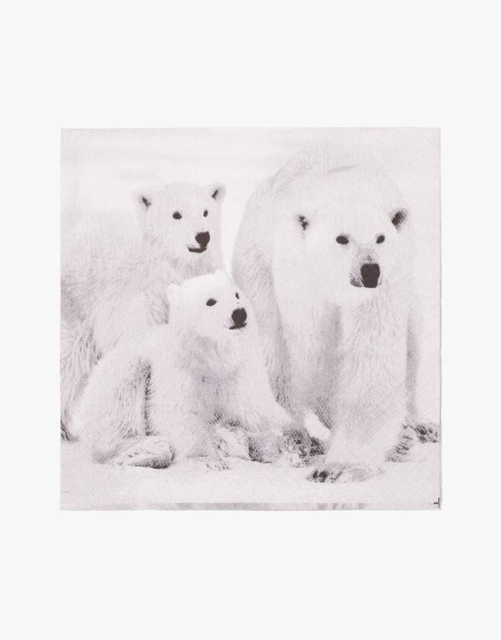 Polar papirservietter hvit  - 33x33 cm hvit - 1