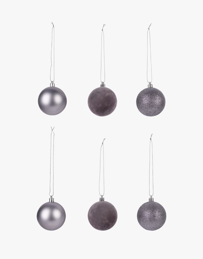 Julekuler sølv - ø6 cm sølv - 1