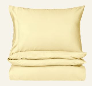 Kid Eden Stonewashed Sateng Sengesett Lys Gul 140x220 cm