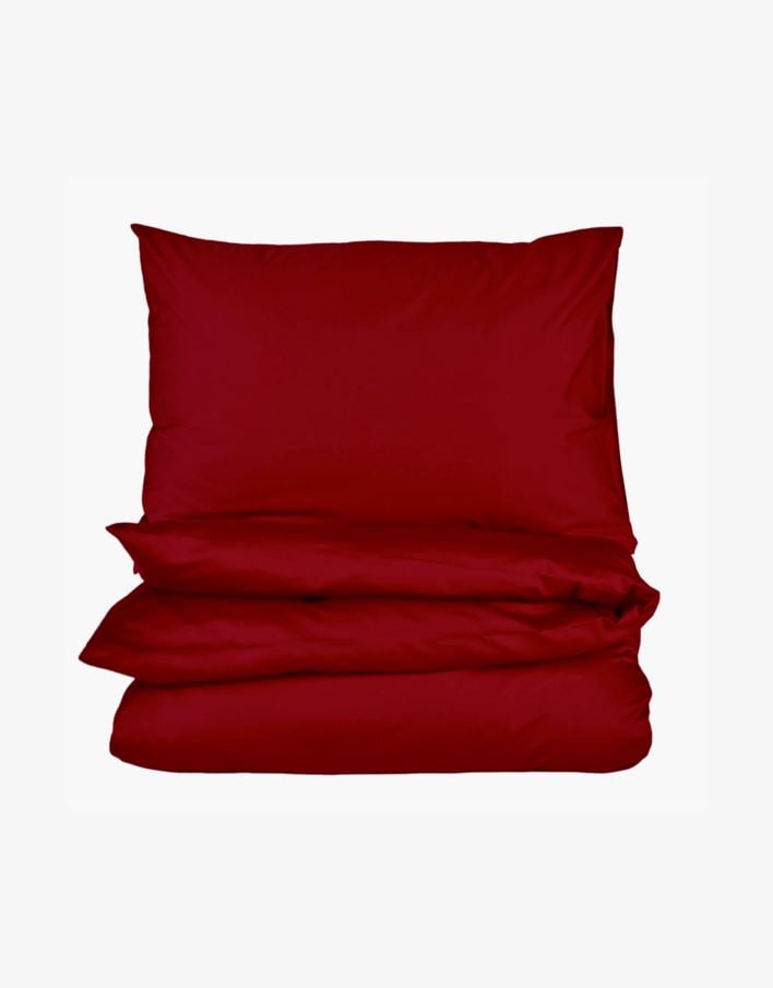 Sateng sengesett rød - 140x200 cm rød - 1
