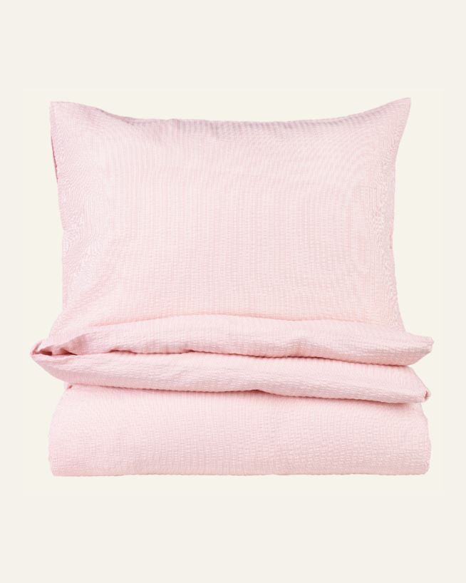Krepp sengesett rosa - 140x200 cm rosa - 1
