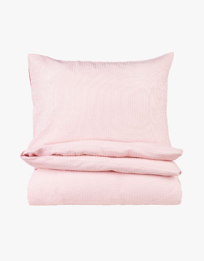 Krepp sengesett rosa - 140x200 cm rosa - 1