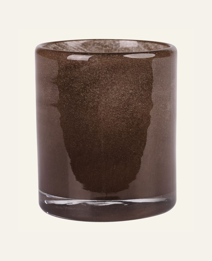 Telysholder brun - 8x8x9 cm brun - 1
