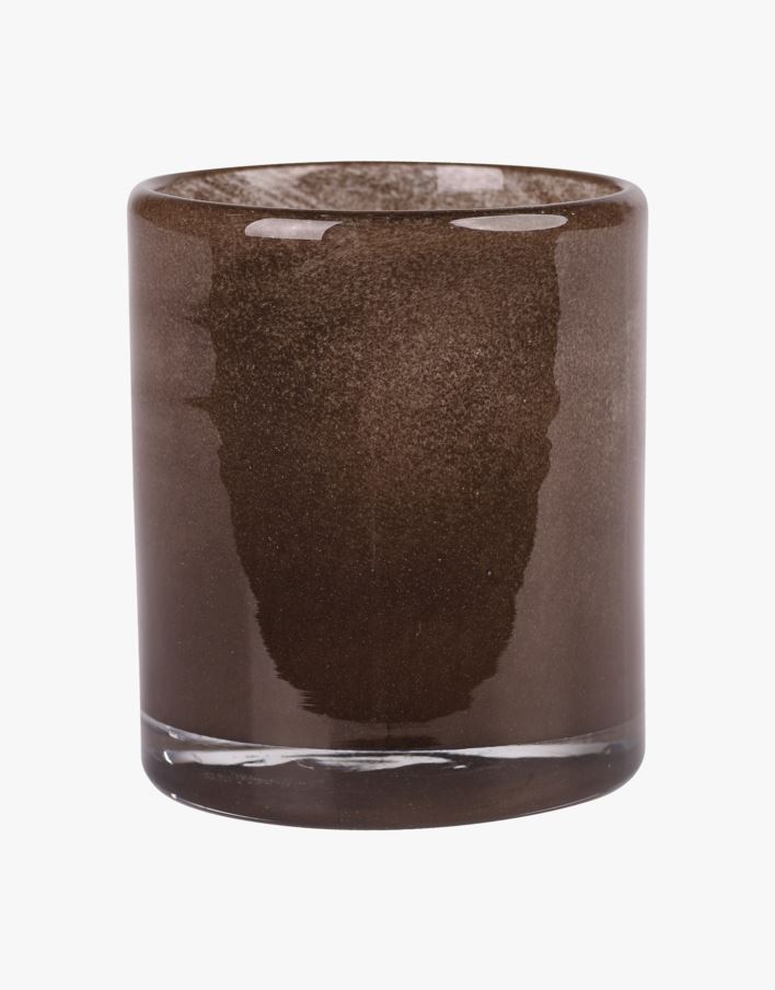 Telysholder brun - 8x8x9 cm brun - 1