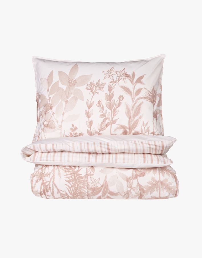 Percale sengesett pudderrosa - 140x200 cm pudderrosa - 1