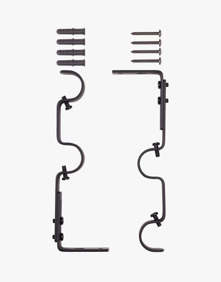 Veggfester svart - 22/25 mm svart - 1