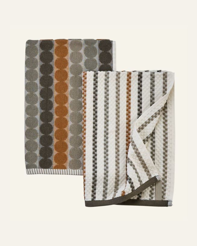 Kjøkkenhåndkle 2pk brun - 45x70 cm brun - 1
