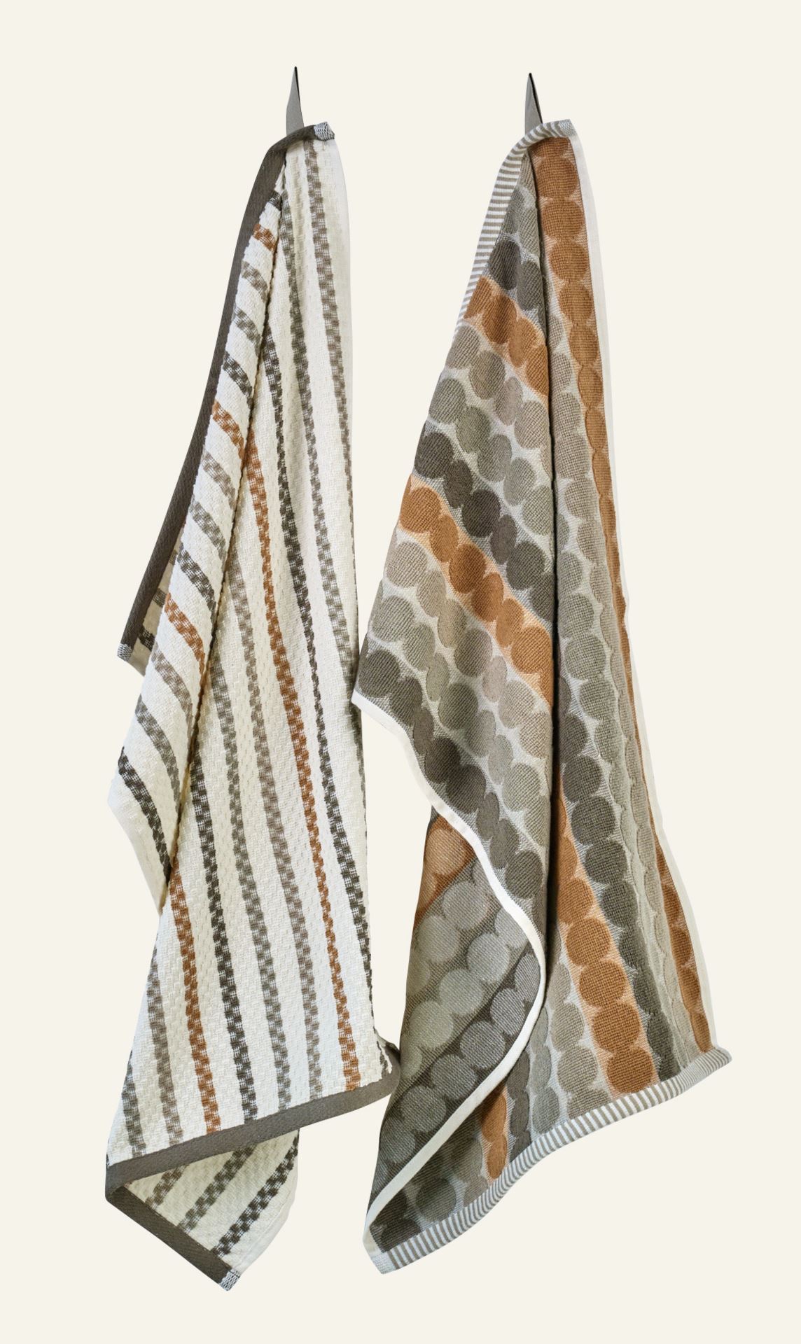 Kjøkkenhåndkle 2pk brun - 2