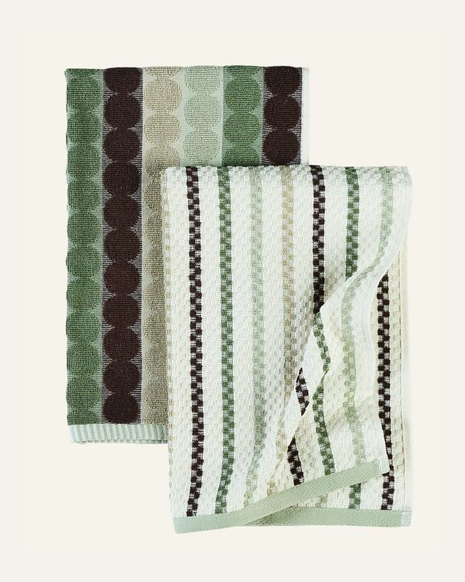 Kjøkkenhåndkle 2pk grønn - 45x70 cm grønn - 1