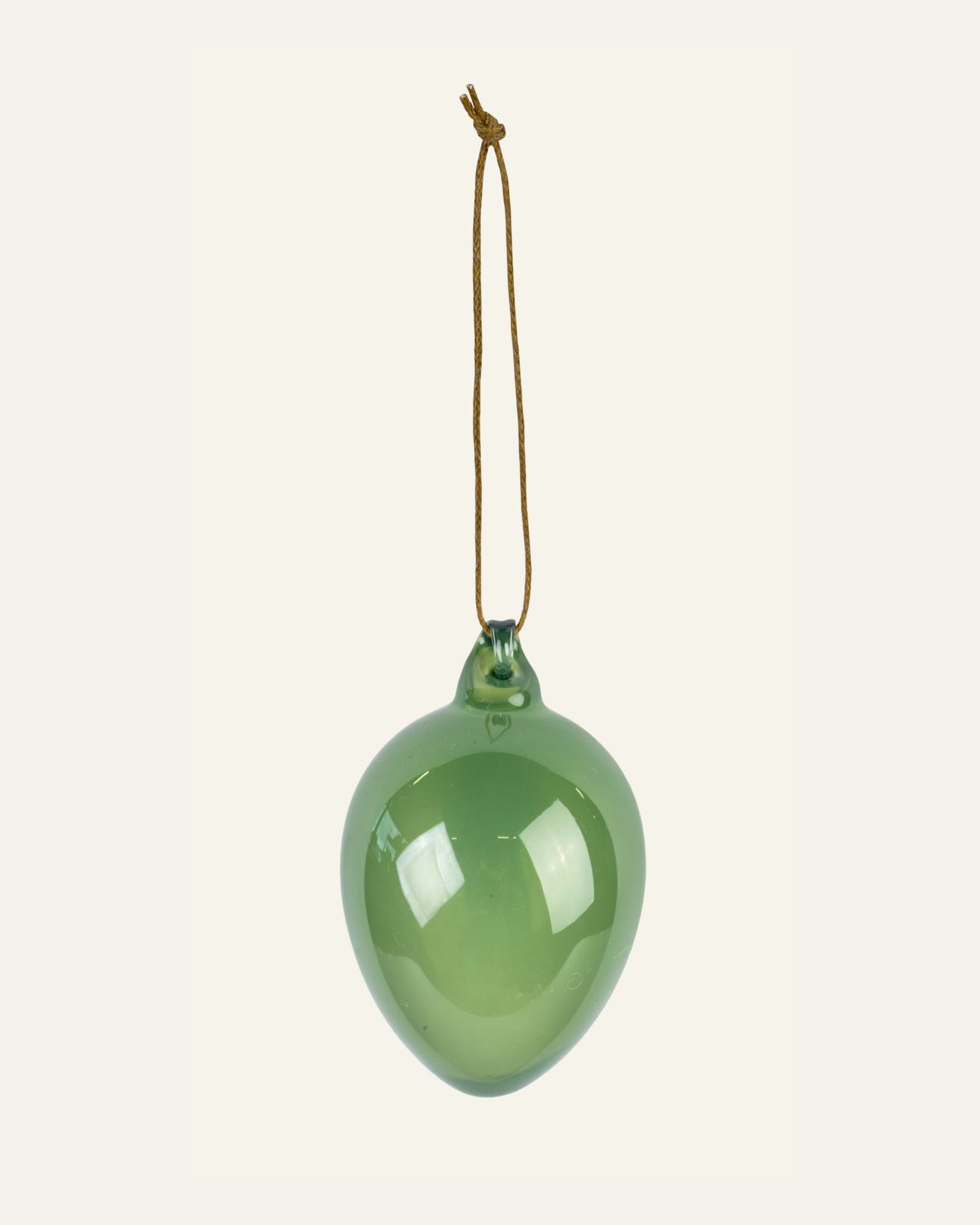 Pynt Glass egg pynt mørk grønn - Kid