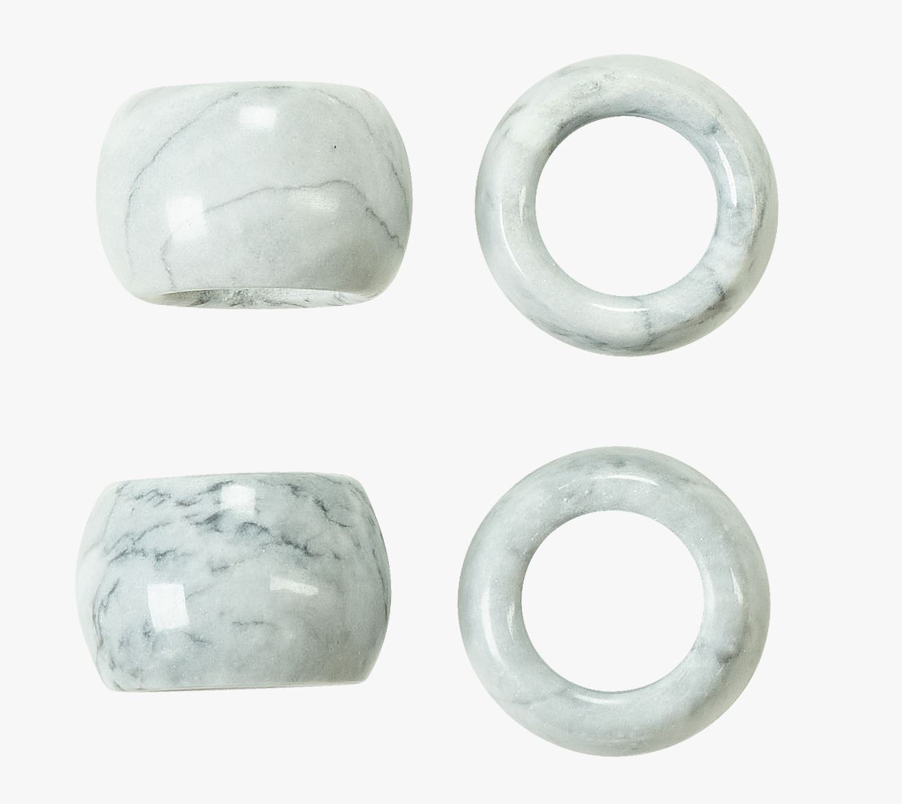 4 pk serviettringer grå - 2