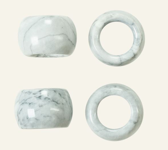 4 pk serviettringer grå - 2