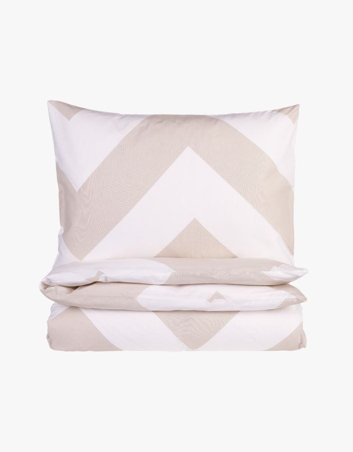 Bomull sengesett sand - 140x200 cm sand - 1