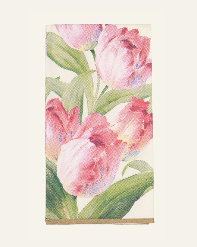 Papirlommetørkle rosa - 21x21 cm rosa - 1