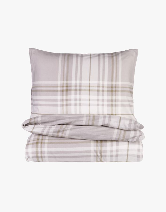 Flanell sengesett sand - 140x220+50x70 cm sand - 1
