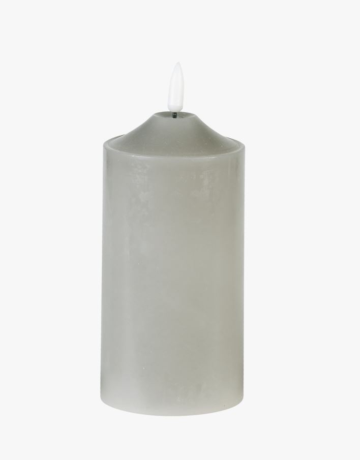 Led kubbelys grå - 7,5x7,5x10 cm grå - 1