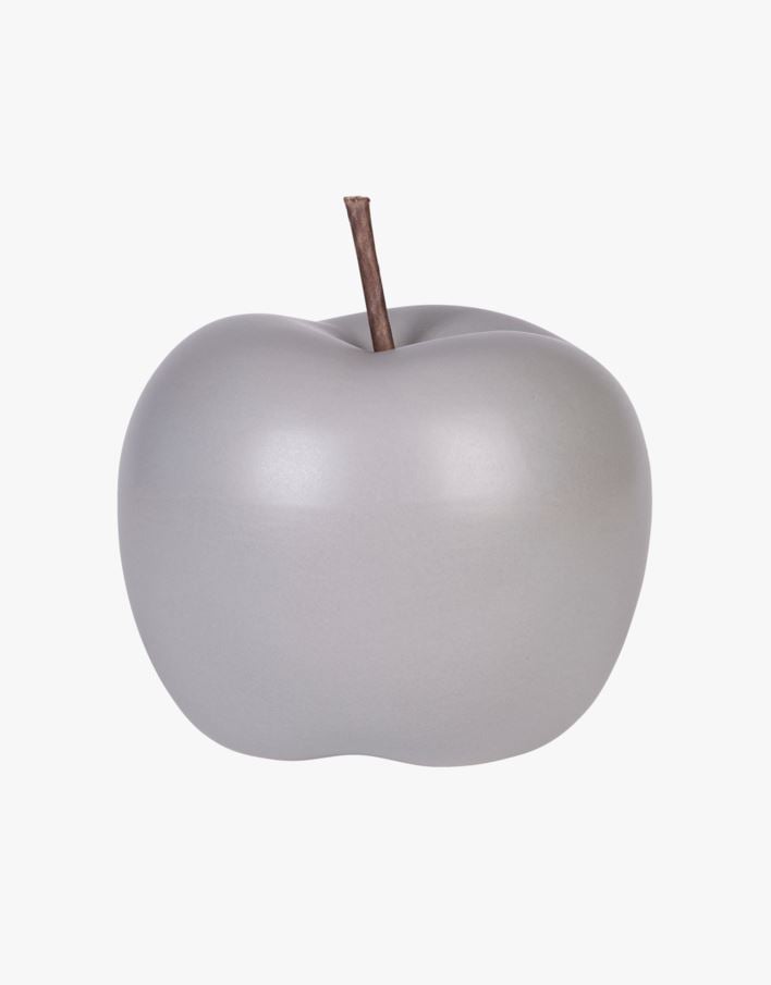 Apple pynt grå  - 12x12x12,8 cm grå - 1