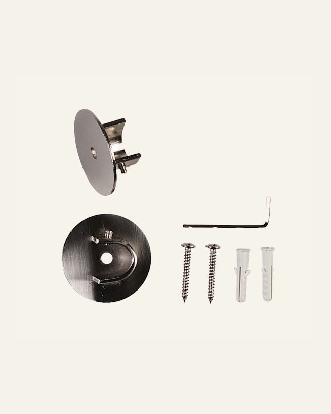 Innvendig fester for gardinstang stål - 22/25 mm stål - 1