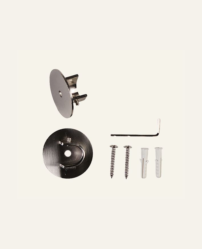 Innvendig fester for gardinstang stål - 13/16 mm stål - 1