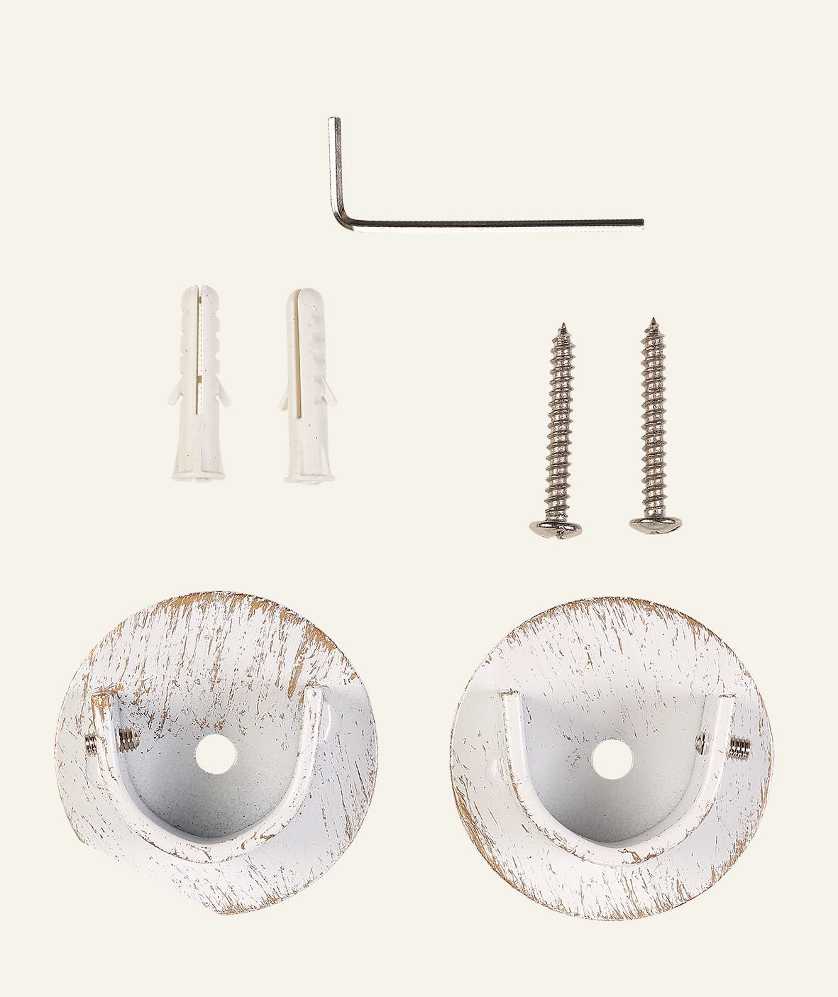 Innvendig fester for gardinstang gull - 2