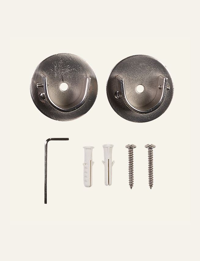 Innvendig fester for gardinstang stål - 2