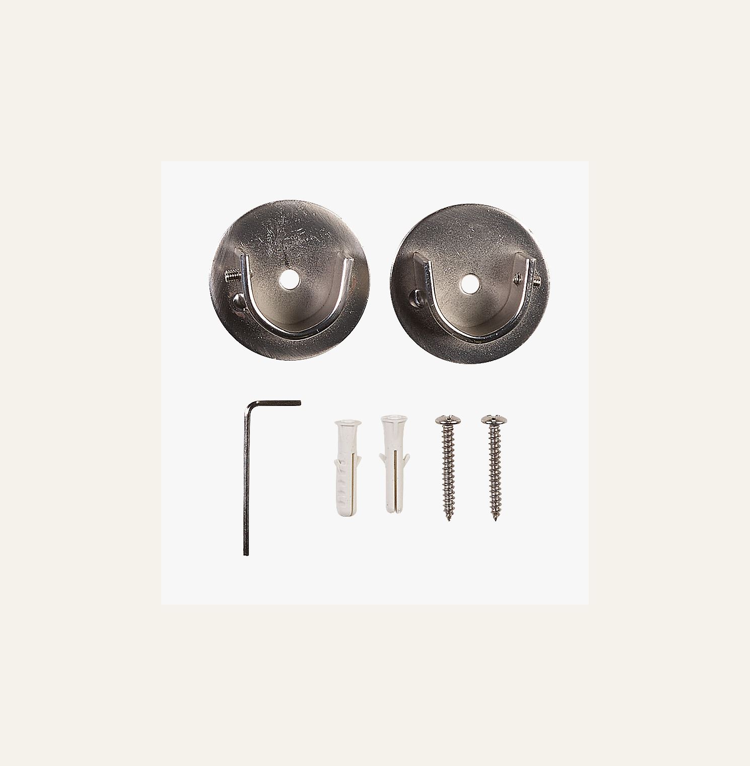 Innvendig fester for gardinstang stål - 2