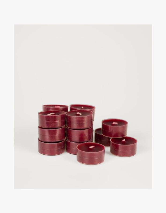 Telys mørk rød - 4 cm mørk rød - 1