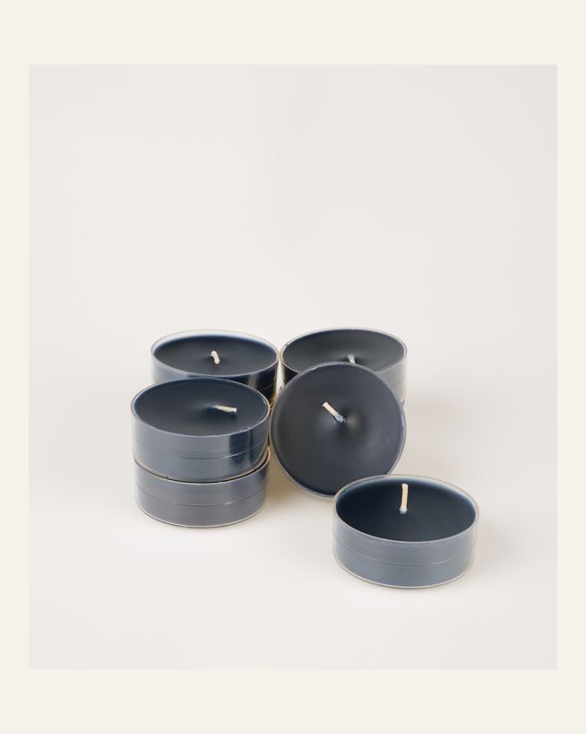 Store telys svart - 6x2 cm svart - 1